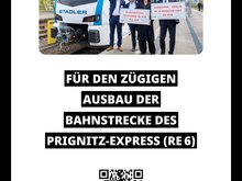Das Bild zeigt den Flyer zur Petition. Darauf führt ein QR-Code zur Online-Petition.